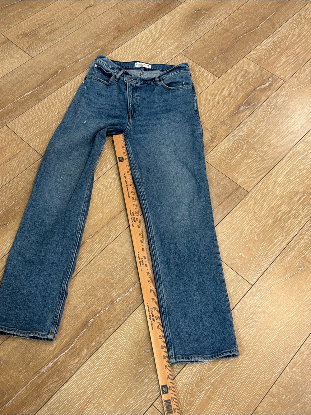 Abercrombie & Fitch 90s Straight Ultra High Rise Criss Cross Waist Jeans 29/8R - Picture 4 of 8